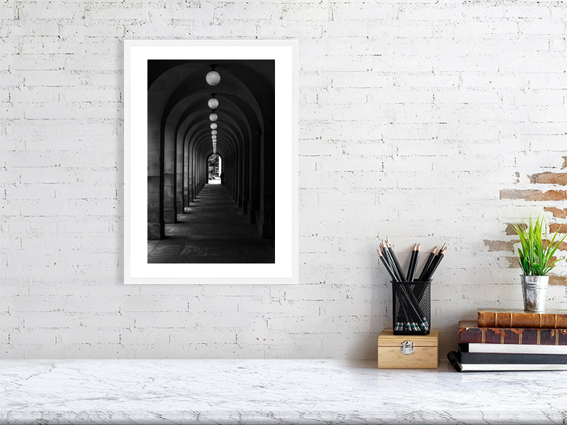 Passage print showcased in a template for an office setting, as it would be if purchased displayed