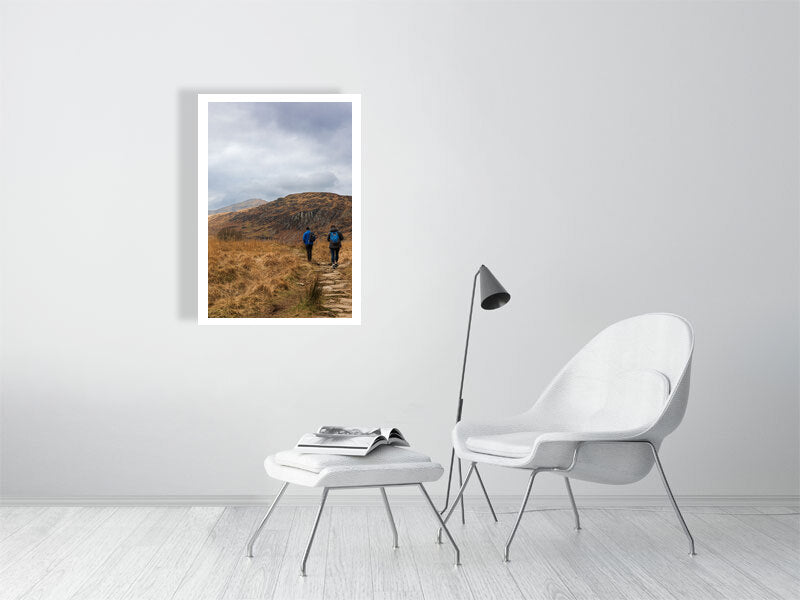 The Hills print showcased in a template for a living room setting, as it would be if purchased displayed.