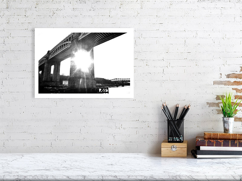 High Bridge print showcased in a template for an office setting, as it would be if purchased displayed.