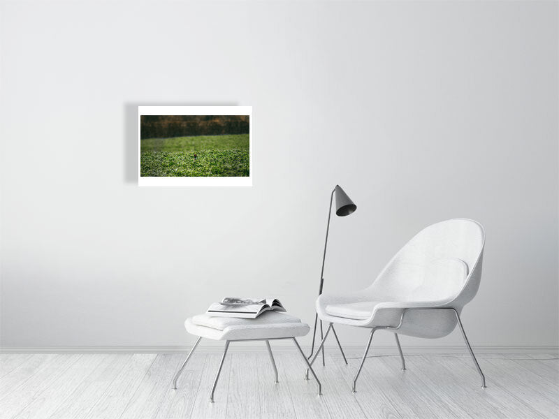 Scouting, displayed in a white minimalist room, chair, stool with a magazine on it, a side light.